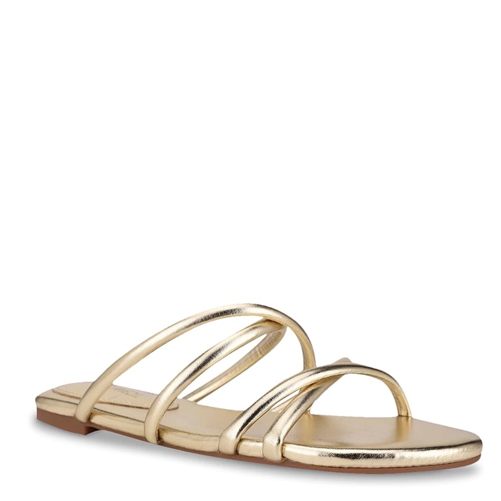 Nine West gold flat sandal size 11